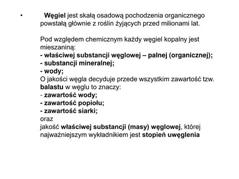 PPT JAKOŚĆ TECHNICZNA WĘGLA PowerPoint Presentation free download