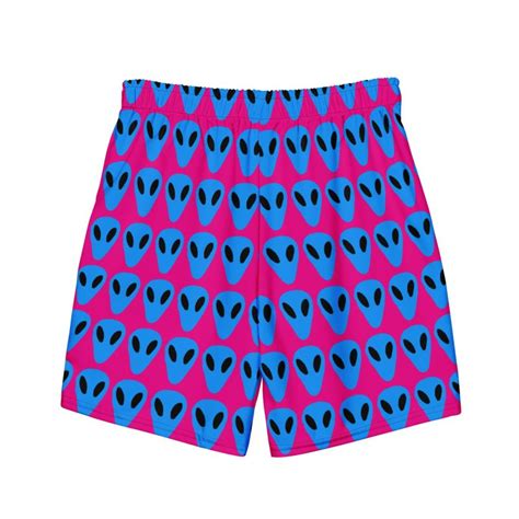 Blue Alien Men's Hot Pink Swim Trunks | Formula S7 | Wolf & Badger