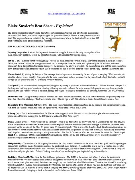 Blake Snyder Beat Sheet Explained Plot Narrative Leisure