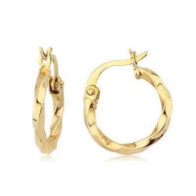 Gold Hoop Earrings Lizay E168506