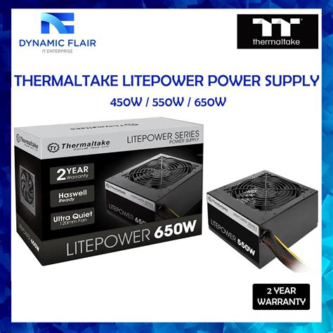 Thermaltake Litepower Series 450w 550w 650w Power Supply Shopee Malaysia