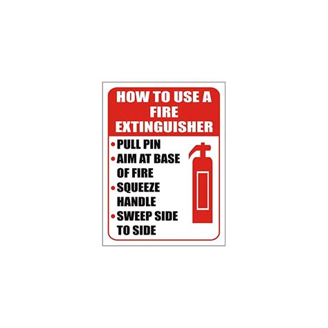 Esplanade How To Use Fire Extinguisher Sign Sticker Decal Easy To