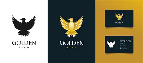 Luxury Golden Bird Logo Design. Flying Bird Illustration for Business Identity 5429180 Vector ...