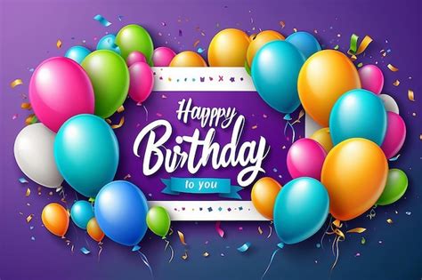 Premium Photo Birthday Balloons Vector Background Design Happy