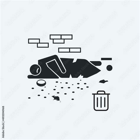 Homeless Person Icon Stock Vector Adobe Stock