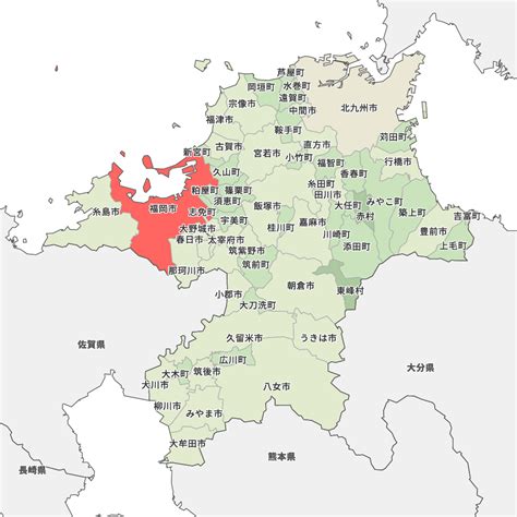 福岡県福岡市の地図 Map It マップ・イット