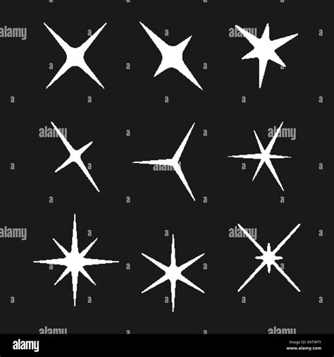 Set Of Light Glare Icons For Design Stock Vector Image Art Alamy