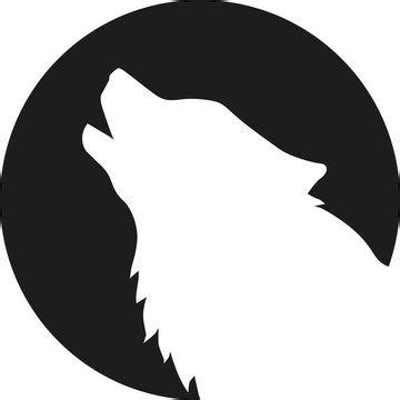 Howling Wolf Silhouette Clip Art