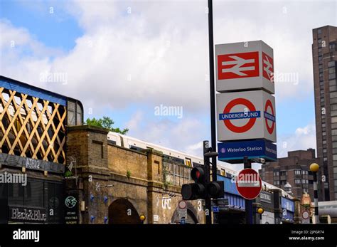 London May 20 2022 Rail And Underground Station Signs Outside