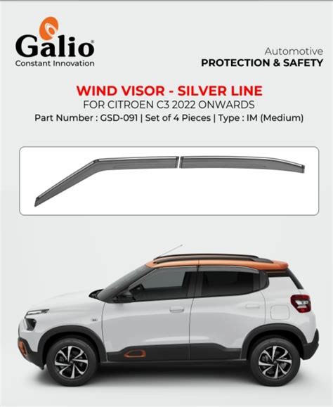 Wind Visor With Silver Line Smartcardecor All Car Accessories
