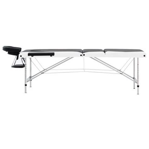 Table De Massage Pliable 3 Zones Aluminium Noir Et Blanc Yin