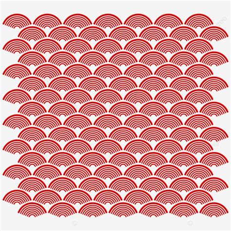 Red Chinese Japanese Asian Wave Pattern Vector, Element Design Pattern, Red Wave Pattern ...