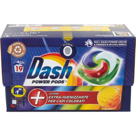 Detersivo Lavatrice Dash Power Extra Igienizzante Per Colorati Pods