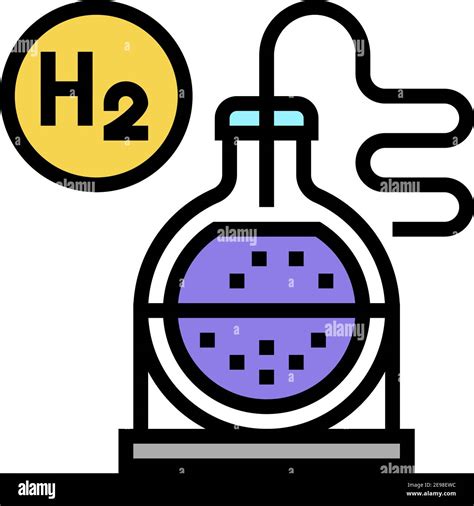 Use In Synthesis Hydrogen Color Icon Vector Illustration Stock Vector Image And Art Alamy