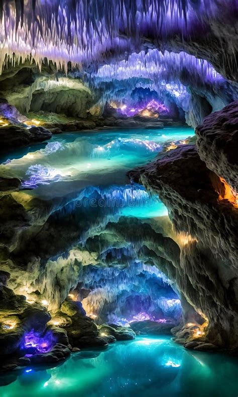 Glowing Caverns An Underground Wonderland A Cavern Adorned With