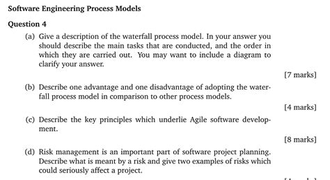 Solved Software Engineering Process Models Question 4 A Chegg