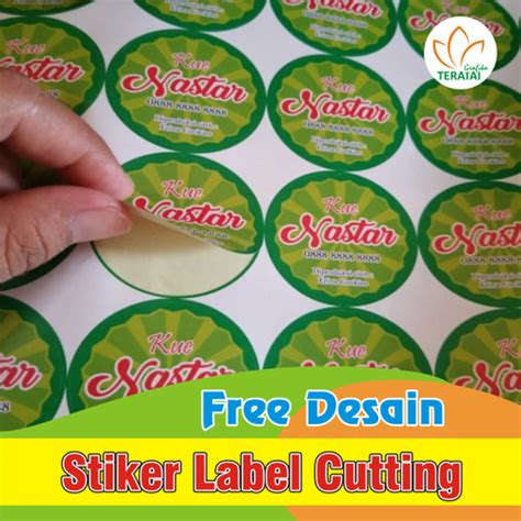 Jual Stiker Kromo Cetak Kiss Cut Label Kemasan Produk Makanan Kue