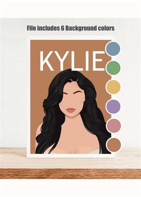 Kylie Jenner Poster Tekst Merch Print Kardashian Kylie Jenner Card Digital Download Printbaar