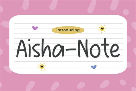 Aisha Note Font · 1001 Fonts