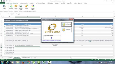 Consulta Sintegra Excel Vba Em Massa Youtube