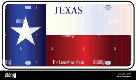 Texas Registration Plate Stock Vector Images Alamy