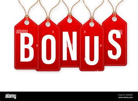 Bonus wording gift tags. Vector stock illustration Stock Vector Image ...