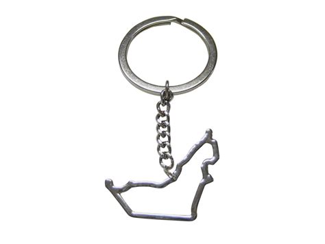 United Arab Emirates UAE Map Outline Keychain - Kiola Designs