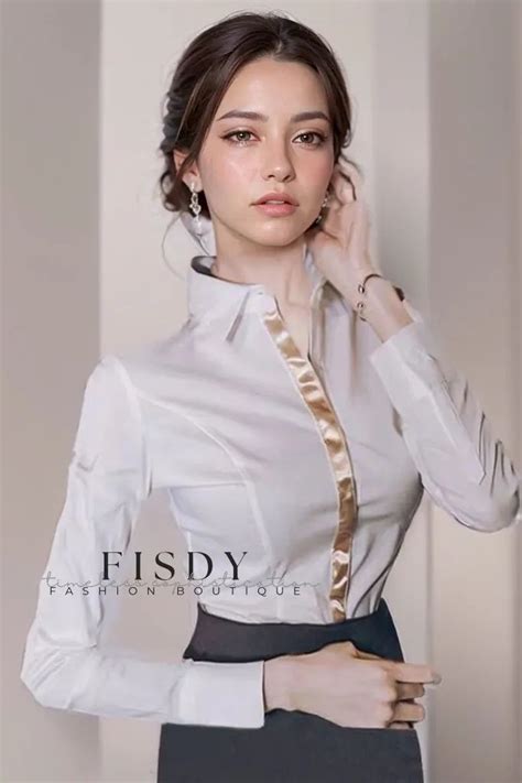 Fisdy Elegante Conjunto De Blusa Y Falda Para Las Amantes De La Moda