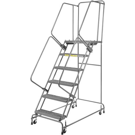 Ballymore 6 Step Calosha Compliant Rolling Ladder With 42 Handrail