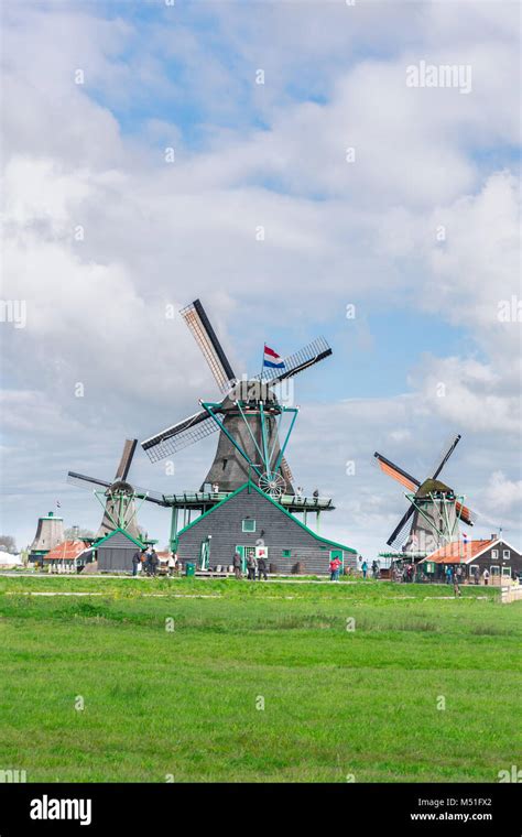 Dutch Wind Mills Stock Photo Alamy