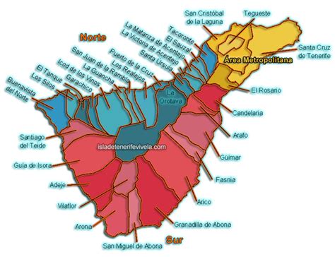 Mapa Tenerife Municipios Mapa