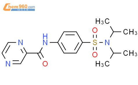 606098 34 49ci N 4 双1 甲基乙基氨基 磺酰基 苯基 吡嗪羧酰胺化学式、结构式、分子式、mol