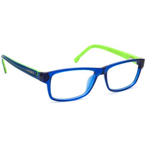 Lacoste Eyeglasses L2707 454 Blue-green Rectangular Frame 5315 145 - Etsy