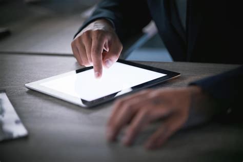 Premium Photo Midsection Of Businessman Working At Table