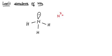 SOLVED The Lewis structure for ammonia NHâƒ shown below is