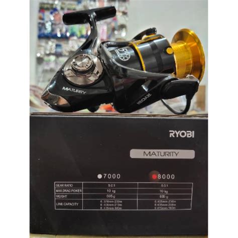 Jual Reel Ryobi Maturity 5000 6000 8000 Gold Power Handel Shopee