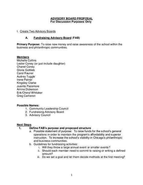 Advisory Board Proposal 4 3 13