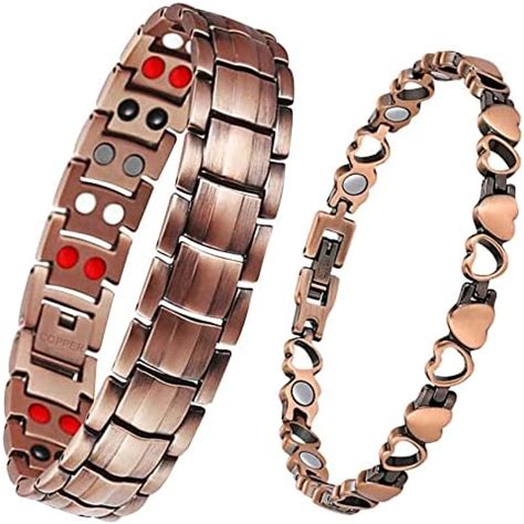 Amazon Feraco Copper Bracelet For Men Women 4 Elements Magnetic