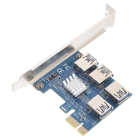 PCI-E Extender PCIe to 4-Port Extension Riser Card PCI-E Mining ...