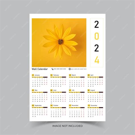 Premium Vector | Unique wall calendar 2024 template with 12 months ...
