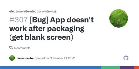 Bug App Doesn T Work After Packaging Get Blank Screen Issue