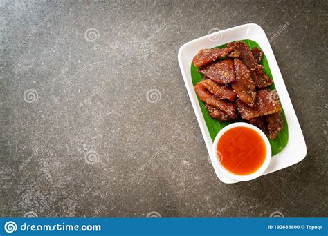 Sun Dried Pork With Sauce Stock Photo Image Of Appetizer 192683800