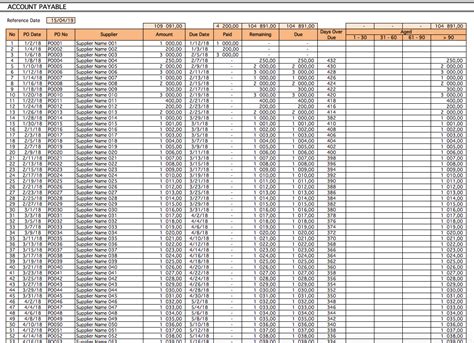 Accounts Payable Excel Template