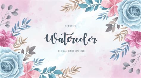 Premium Vector | Vintage watercolor floral flower background