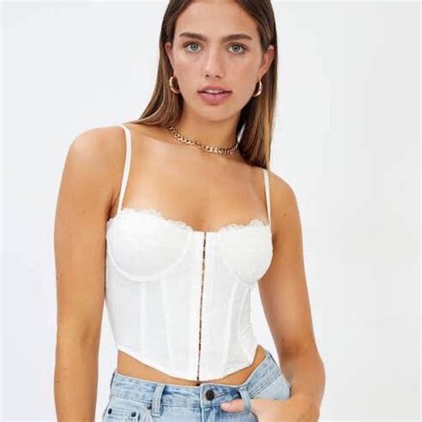 Glassons White Corset Good For Going Out Or To A Depop