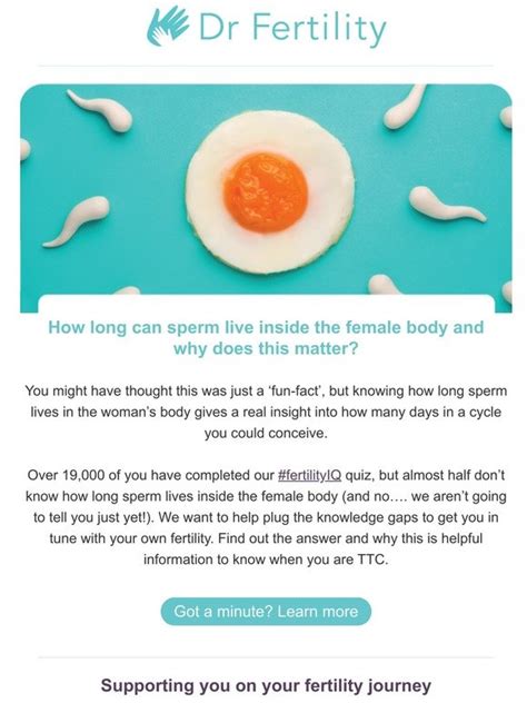 Dr Fertility How Long Does Sperm Live Inside The Female Body