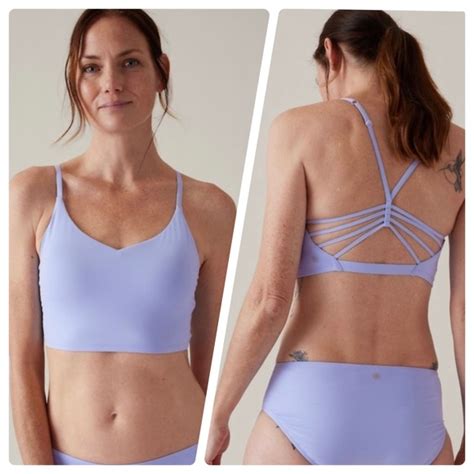 Athleta Swim Athleta Ventura Crop Bikini Top Ac Swallowtail Blue