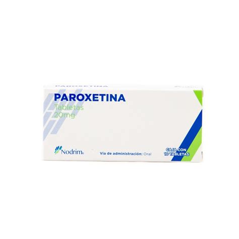 Nodrim Paroxetina 20 Mg Tab Con 10 Farmacia Soriana