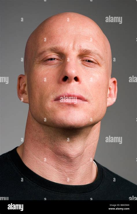 Portrait Of A Handsome Bald White Man In His 30 S Stock Photo Alamy