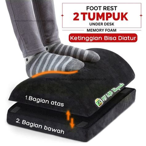 Promo Foot Rest Alas Kaki Bawah Meja 2 Tahap Bisa Di Lepas Atur